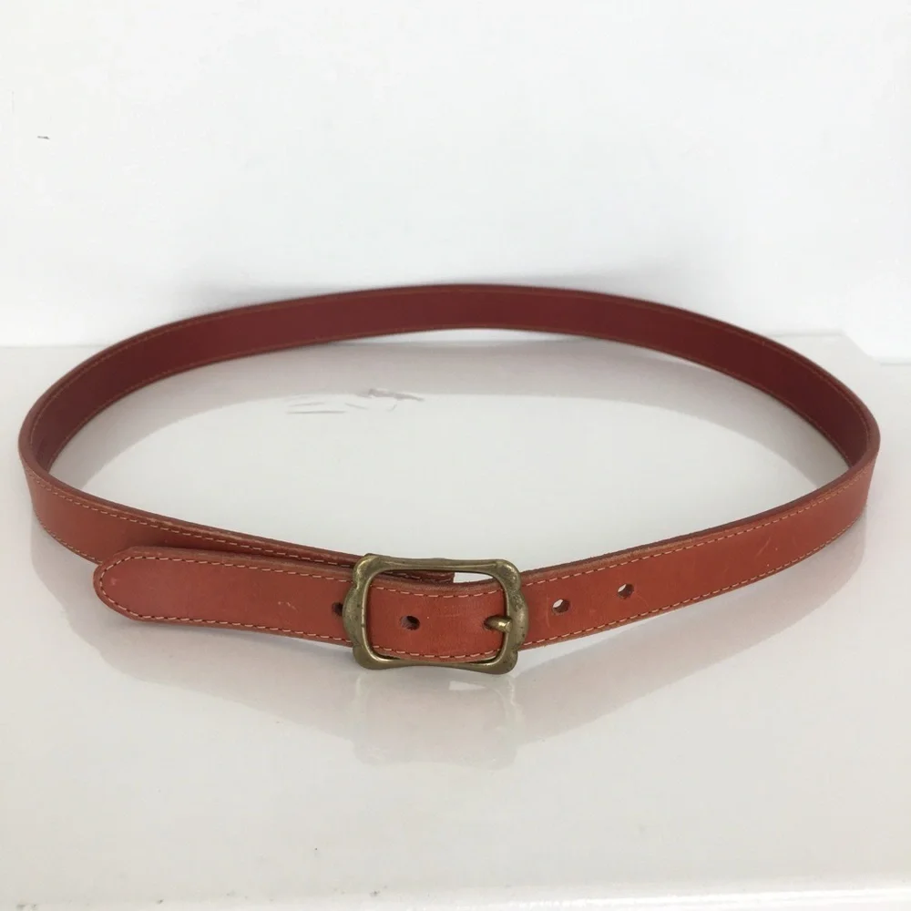 Martin Dingman Men’s Brown Leather Belt Size XL Italian Made Preppy Old Money